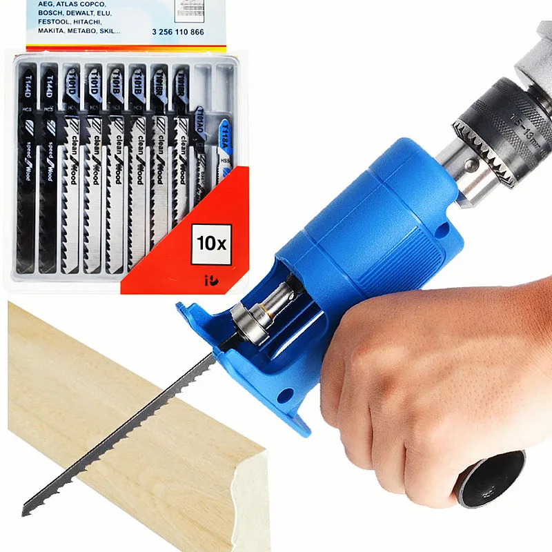 Reciprocating Saw Attachment Drill - Portátil alternativo Saw Adapter, furadeira elétrica,