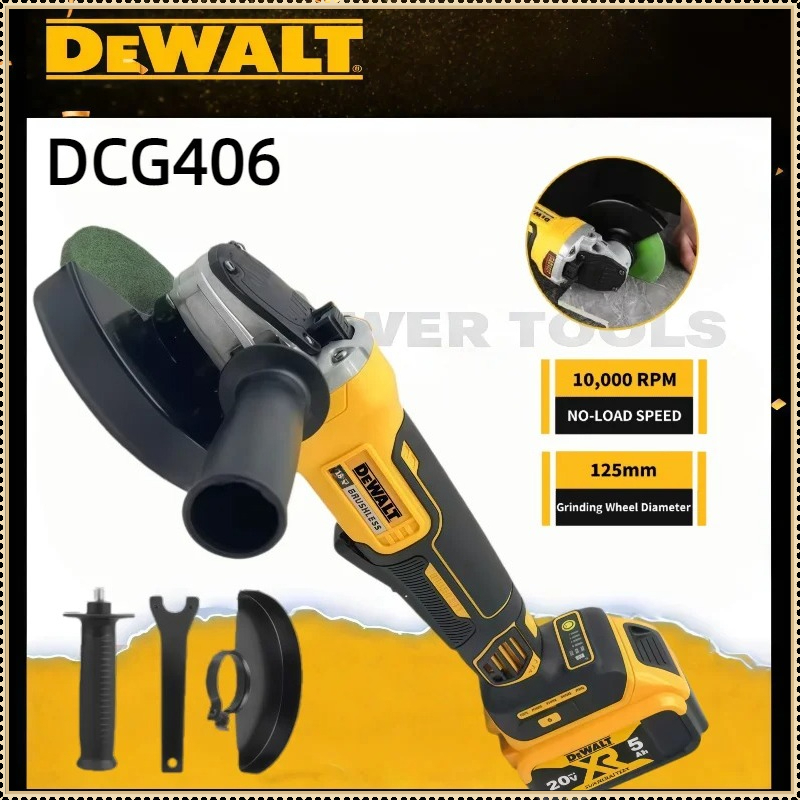 Brushless Angle Grinder Battery Powered - Esmerilhadeira Angular Sem Escovas Dewalt DCG406