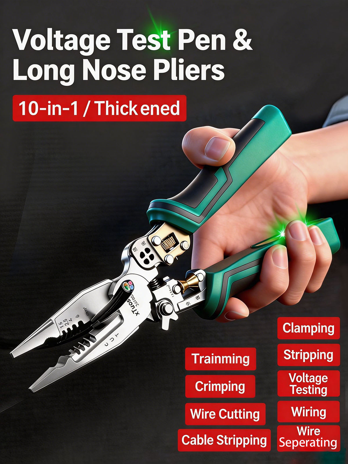 Automatic Wire Stripper Cutter - Alicate Multifuncional 10 em 1 para