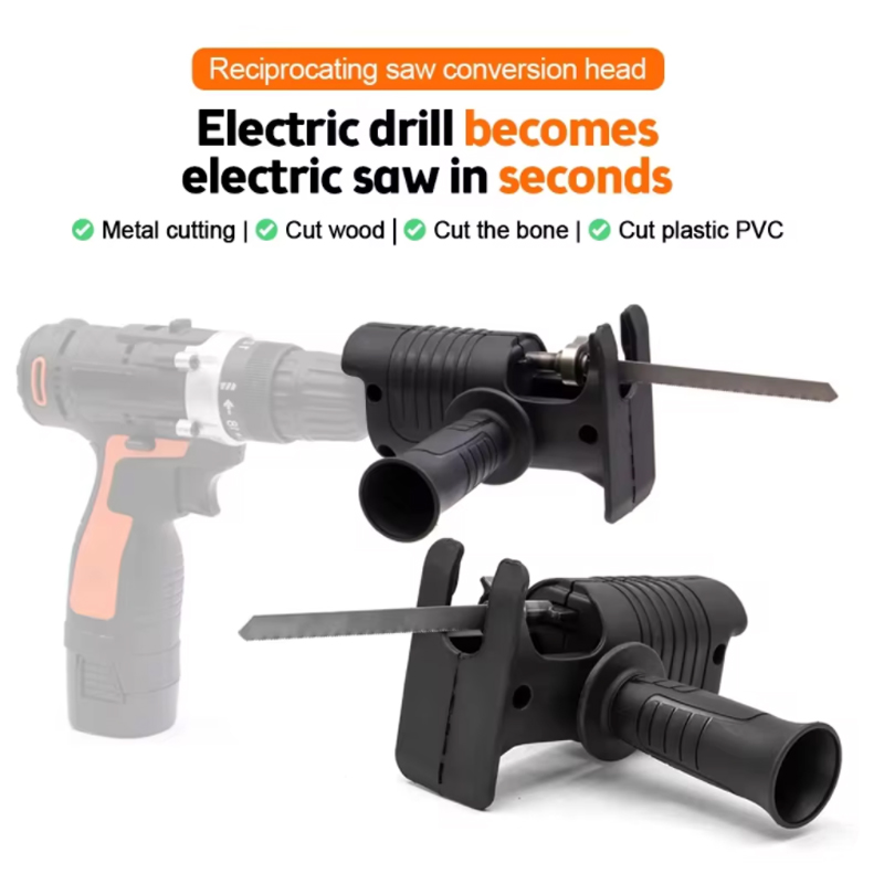 Reciprocating Saw Attachment Drill - Adaptador de Serra Elétrica Portátil com