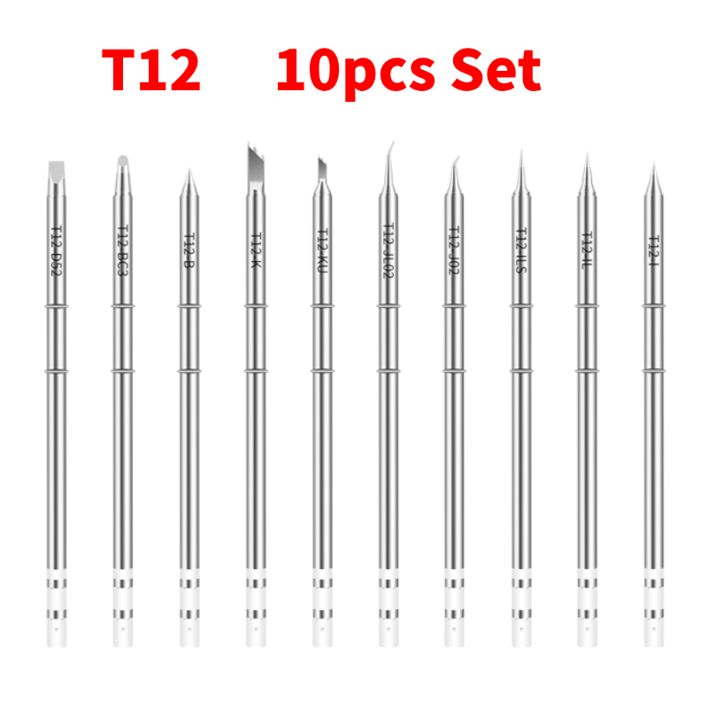 Digital Soldering Station T12 - Conjunto de 10 Pontas de Ferro