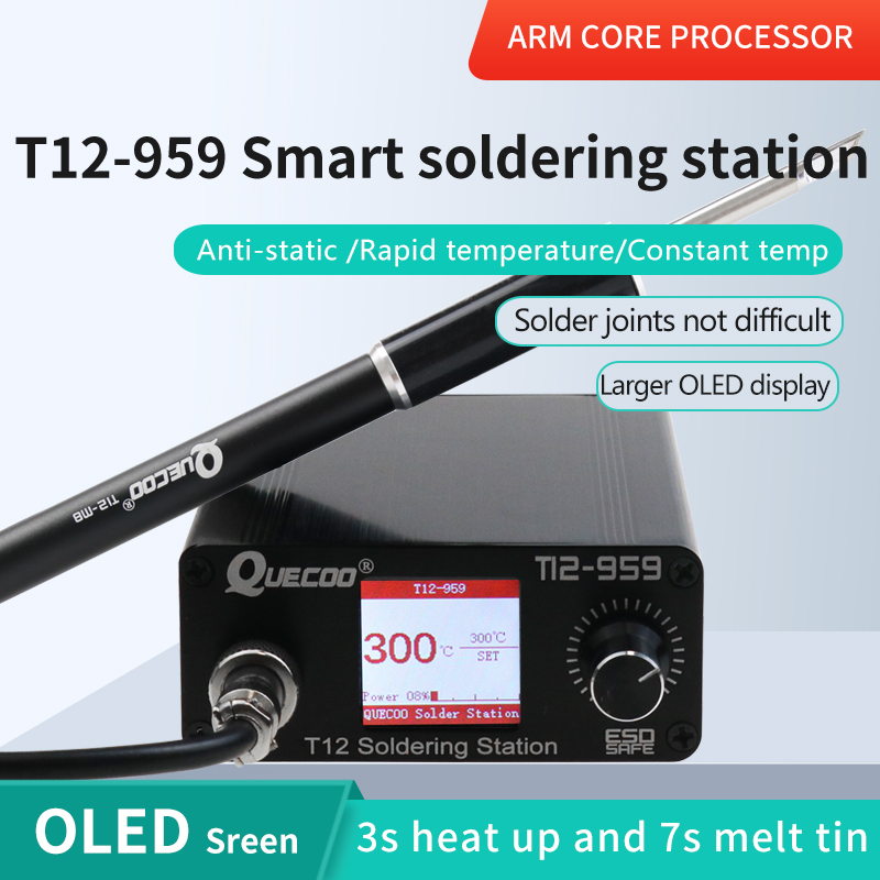 Digital Soldering Station T12 - Estação de Solda T12-959 V5.1, Ferro