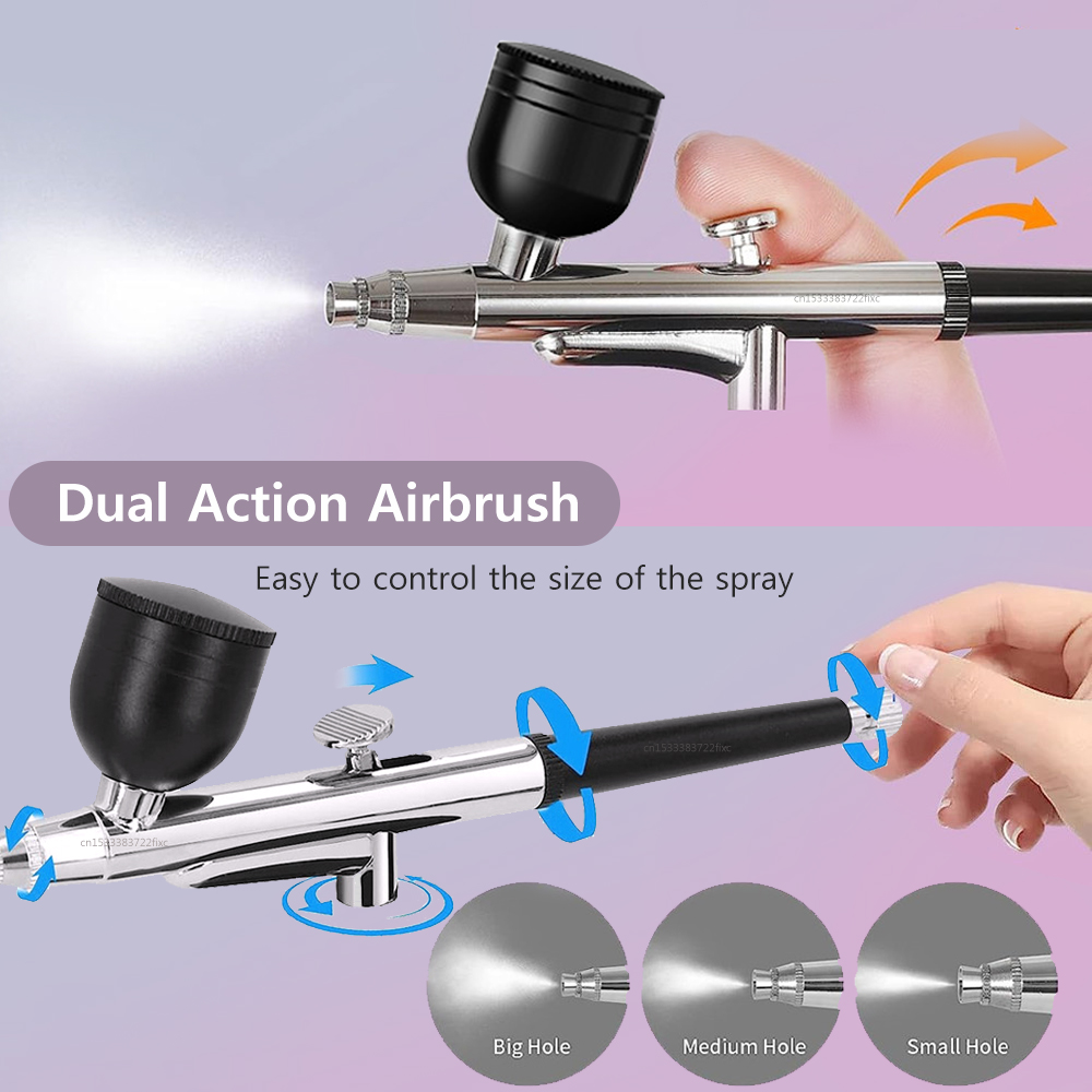Airbrush Kit With Mini Compressor - Cabeça de pistola de aerógrafo de