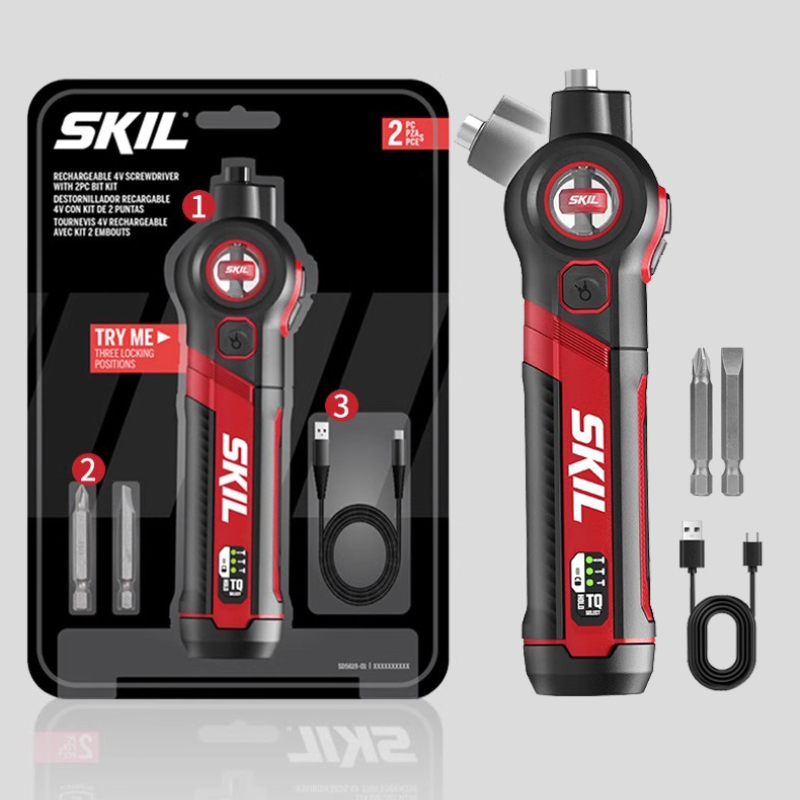 Electric Screwdriver Rechargeable Usb - SKIL Mini Elétrica Set chave de