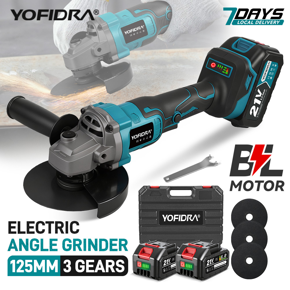 Brushless Angle Grinder Battery Powered - Yofidar 125mm moedor de ângulo sem