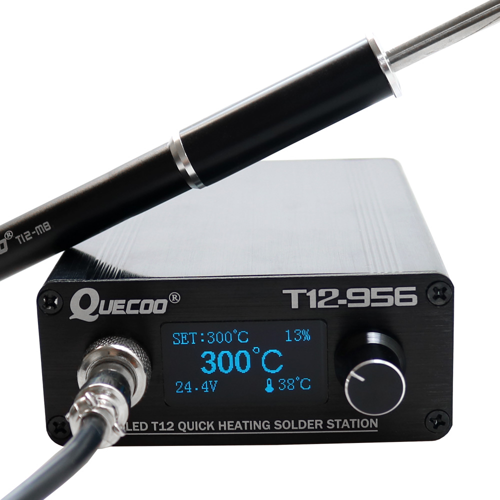 Digital Soldering Station T12 - QUECOO-T12-956 Estação De Solda Digital, Ferro
