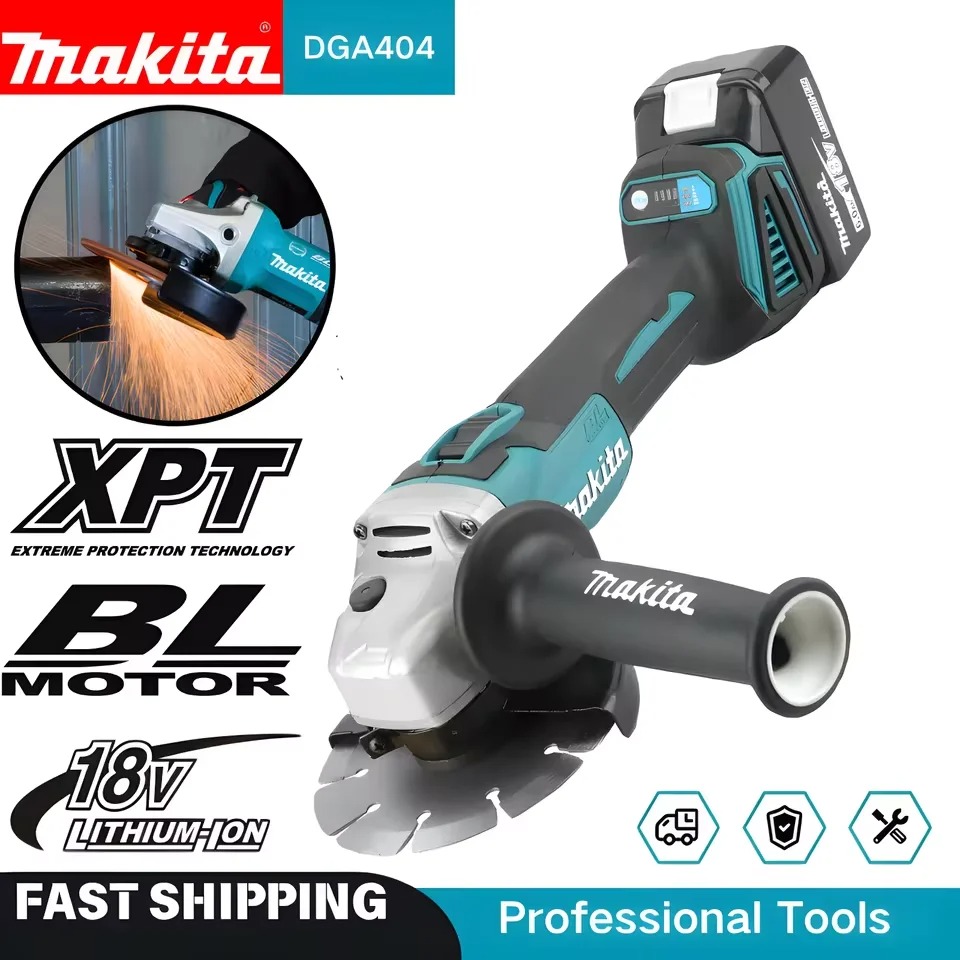 Brushless Angle Grinder Battery Powered - Esmerilhadeira angular sem fio Makita DGA404