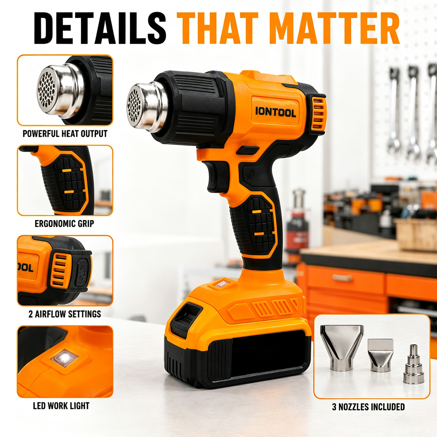 Pistola de Calor Sem Fio IONTO - Cordless Heat Gun For Shrink Tubing avaliação e preço