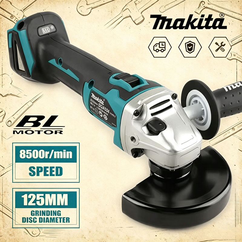 Makita DGA504 18V 6.0Ah 125mm  - Brushless Angle Grinder Battery Powered avaliação e preço