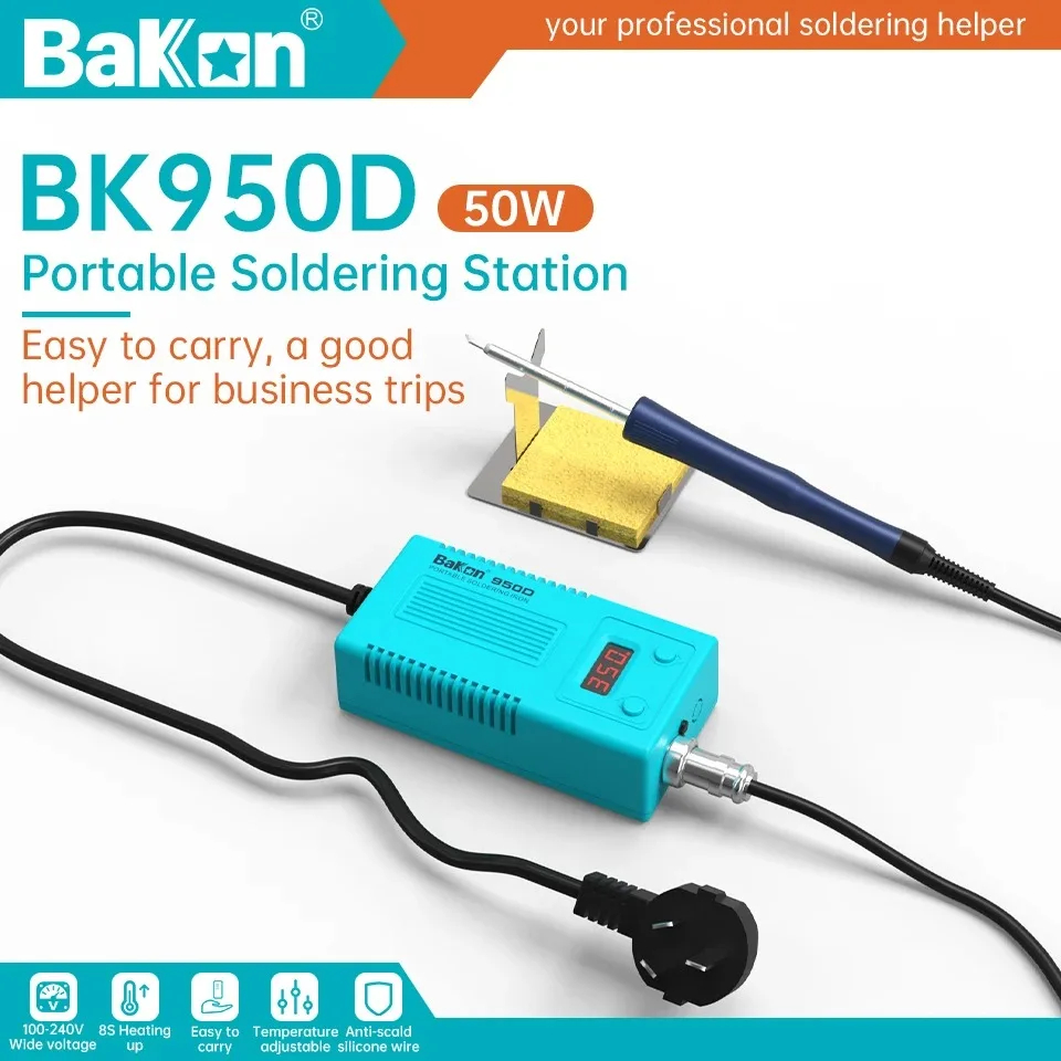 Estação de Solda Bakon BK950D  - Digital Soldering Station T12 avaliação e preço