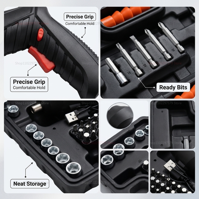 Conjunto de Chave de Fenda Elé - Electric Screwdriver Rechargeable Usb avaliação e preço