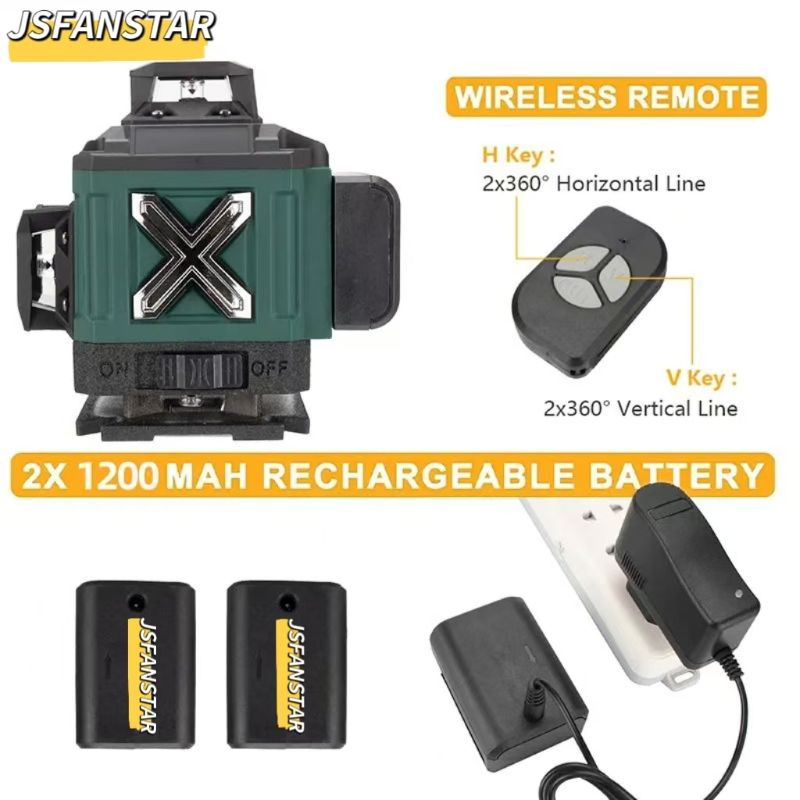 Nível a Laser Verde 4D de 16 L - Laser Level 16 Lines 4D Green avaliação e preço