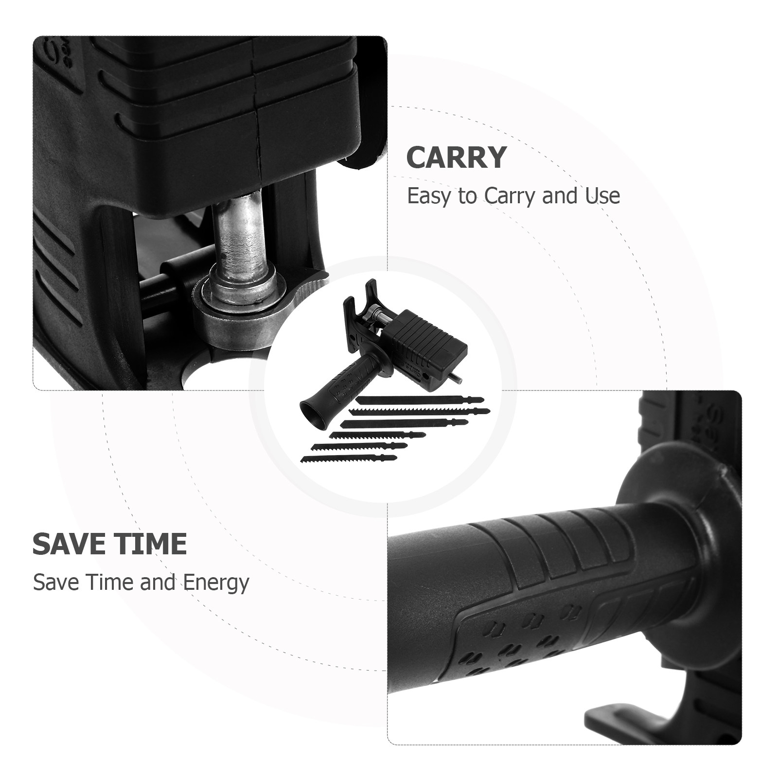 Conjunto de 7 Peças: Adaptador - Reciprocating Saw Attachment Drill avaliação e preço
