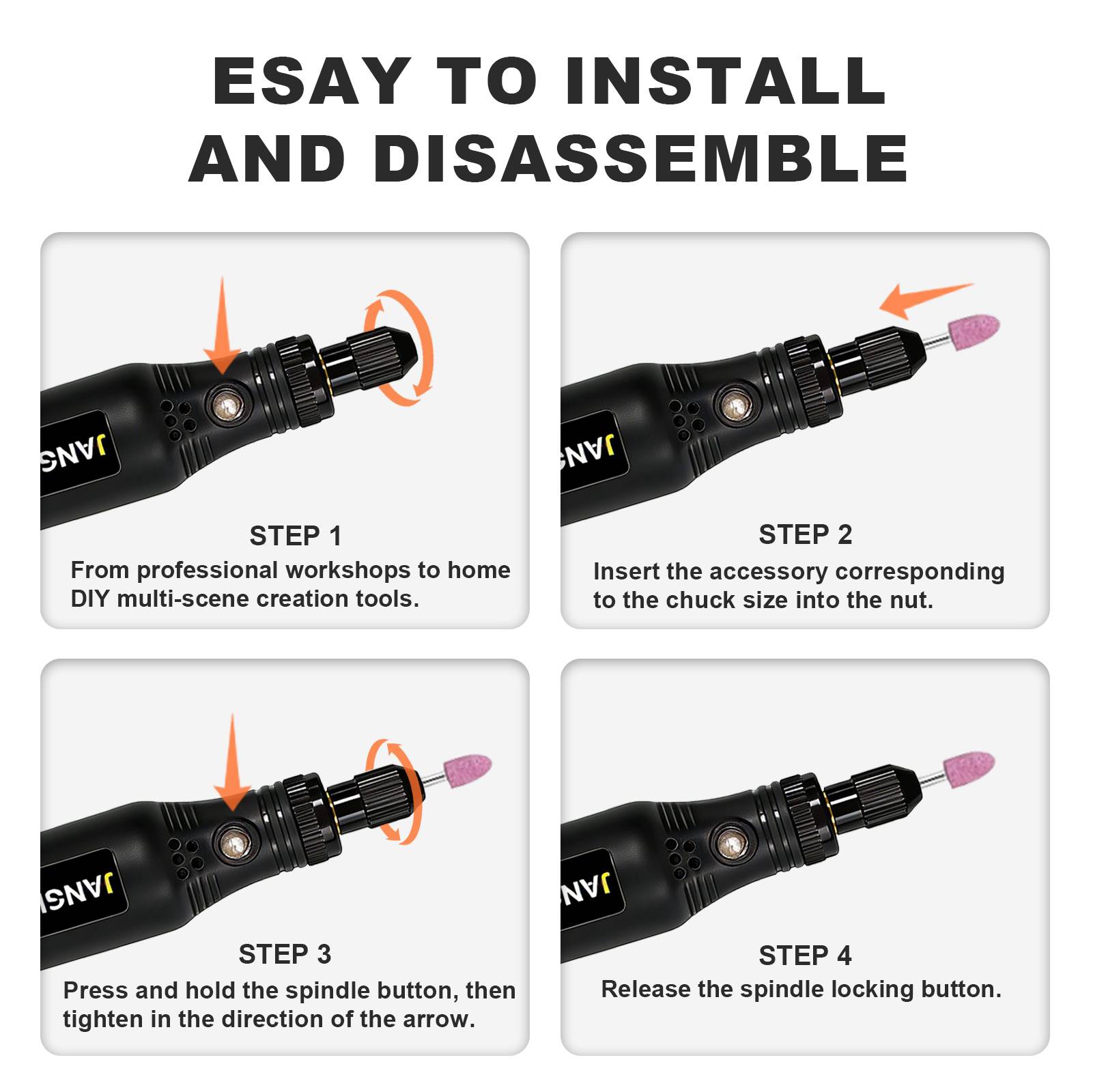 Shangklife kit de ferramentas  - Cordless Rotary Tool Kit Accessories avaliação e preço