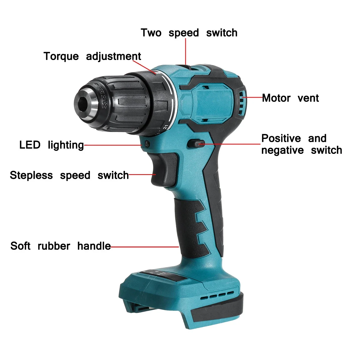Furadeira elétrica 18v 90n.m,  - Brushless Cordless Electric Drill 18V avaliação e preço