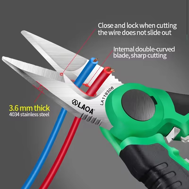Laoa tesoura eletricista 6/7/8 - Automatic Wire Stripper Cutter avaliação e preço