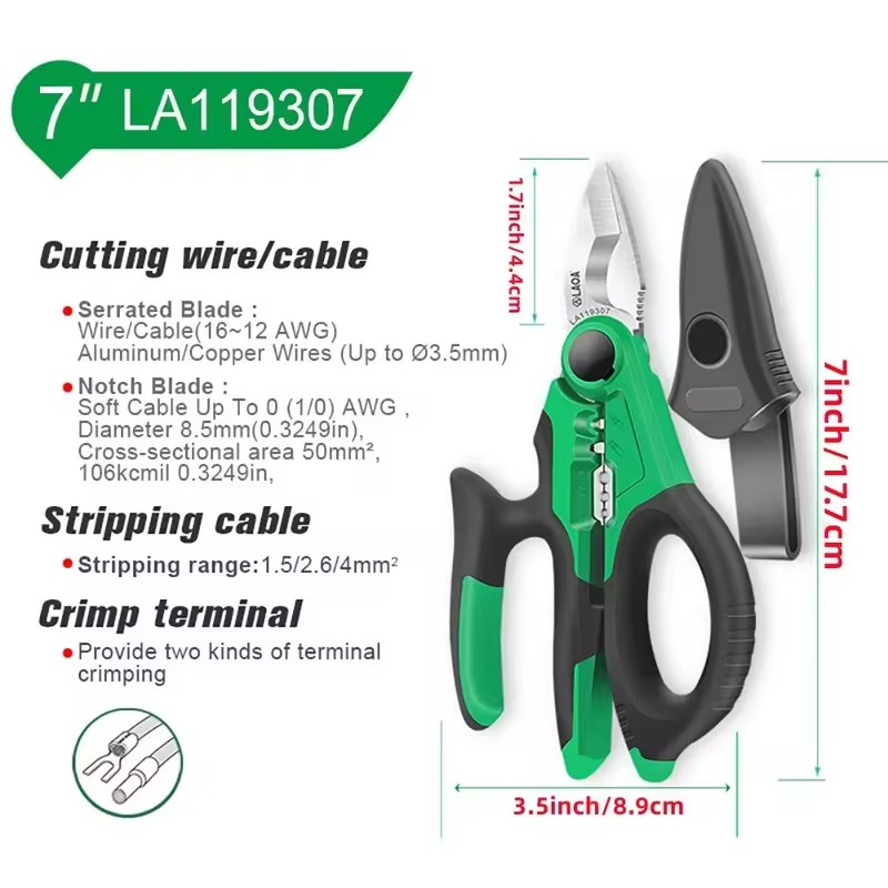 Laoa tesoura eletricista 6/7/8 - Automatic Wire Stripper Cutter avaliação e preço